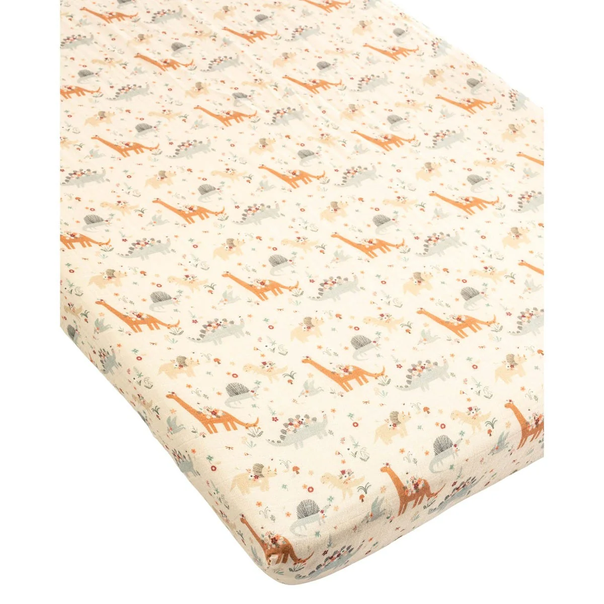 Drap Contour pour Lit de Bébé - Mousseline Bambou Baby Dinomite - Image 2
