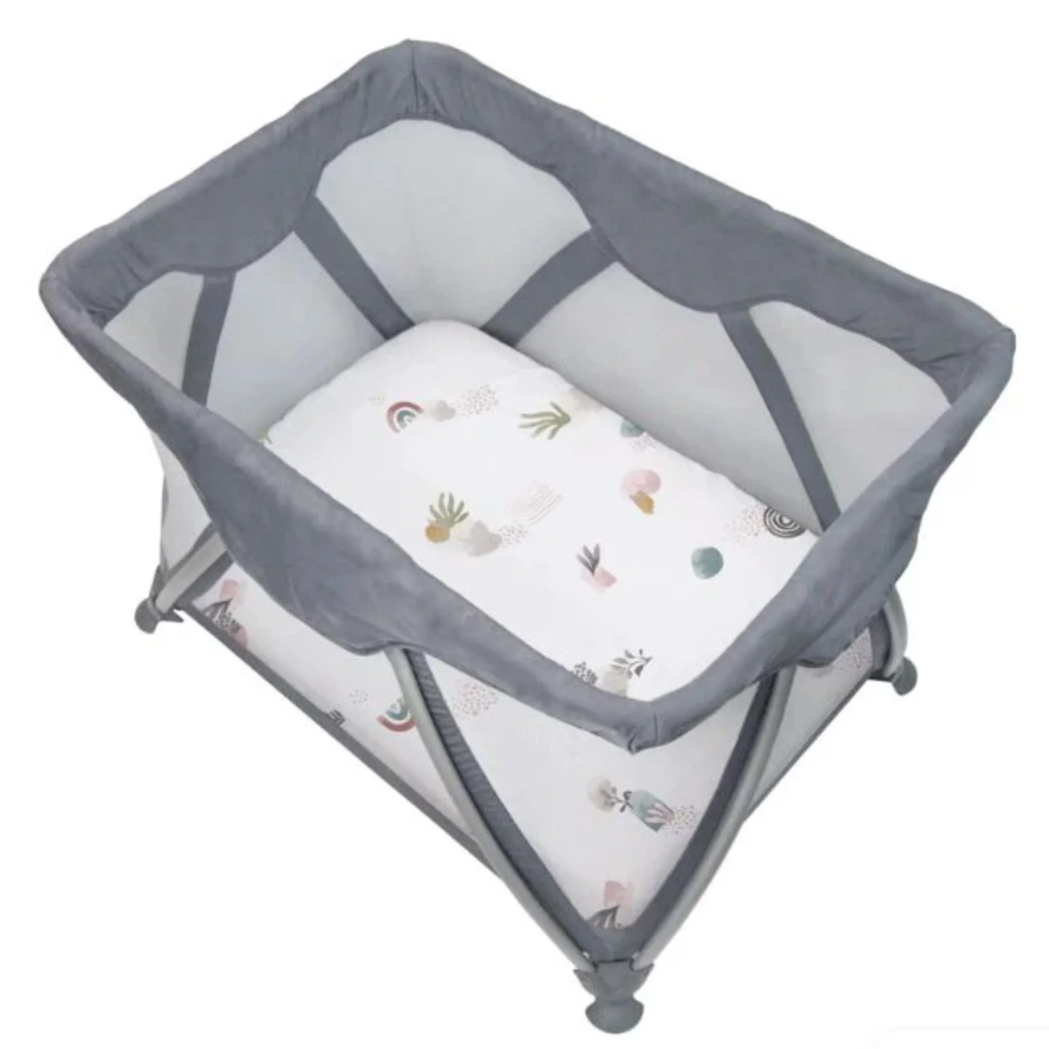 Drap Contour Percale pour Parc - Florale