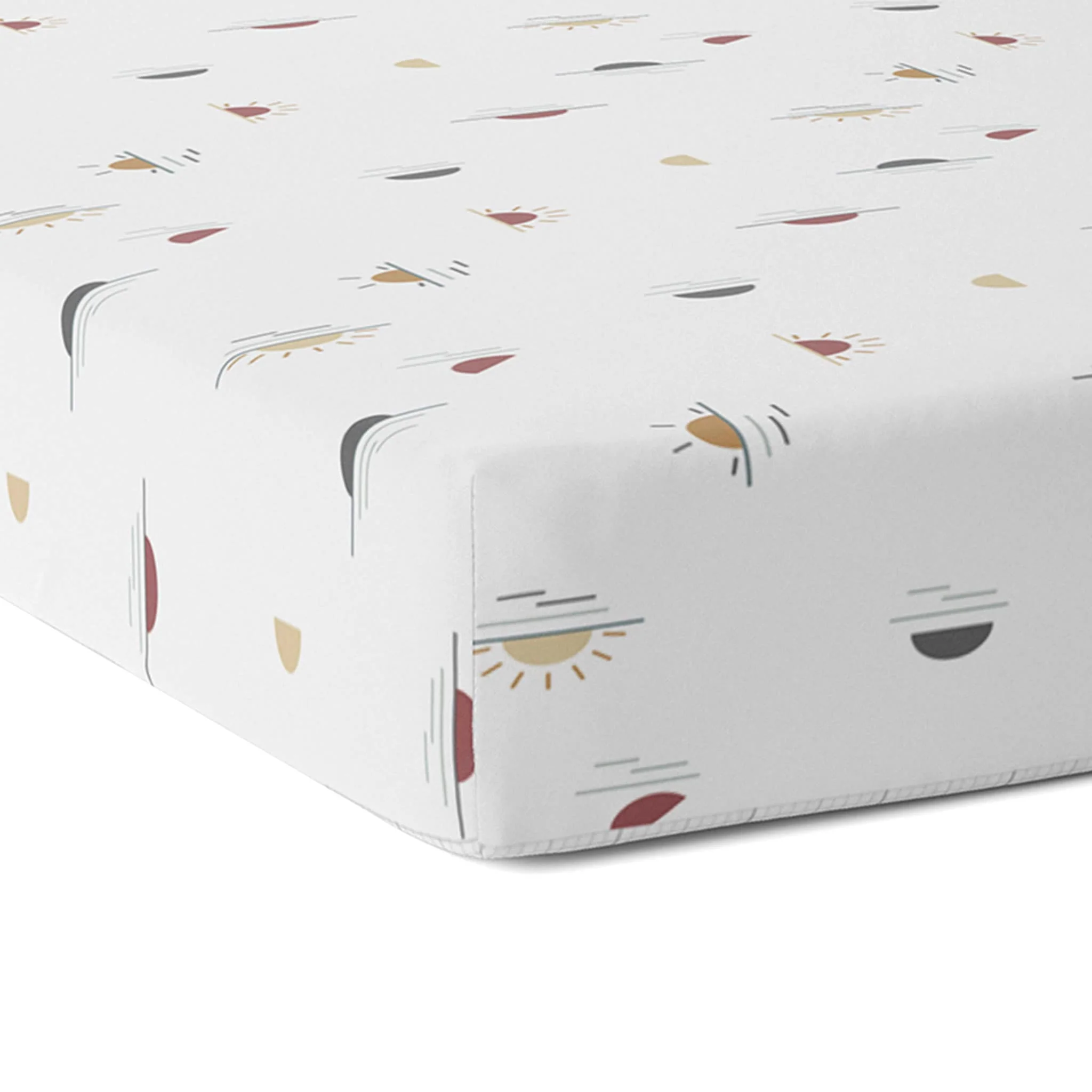 Drap Contour Percale pour Lit de Bébé - Soleils