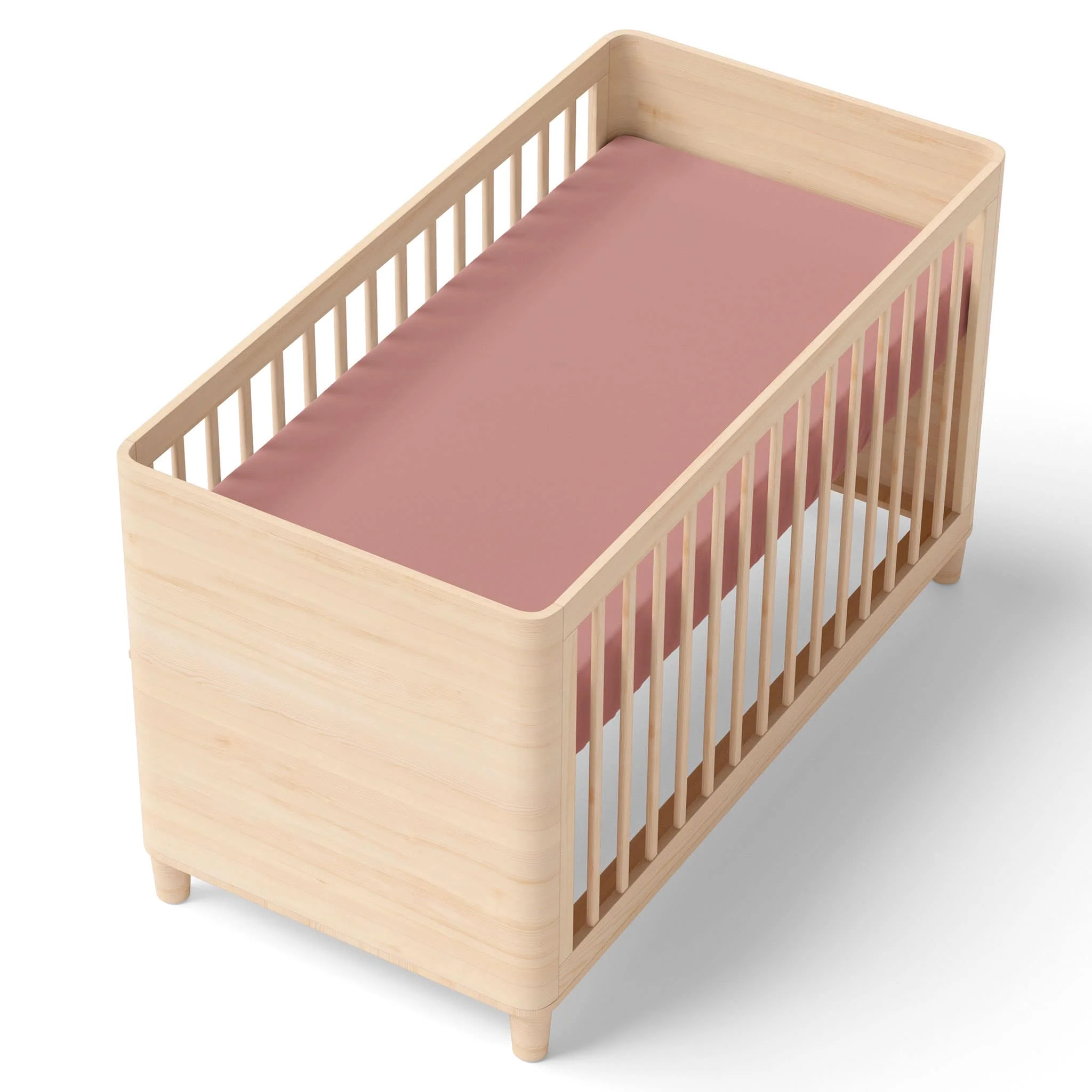 Drap Contour pour Lit de Bébé - Rose - Image 2