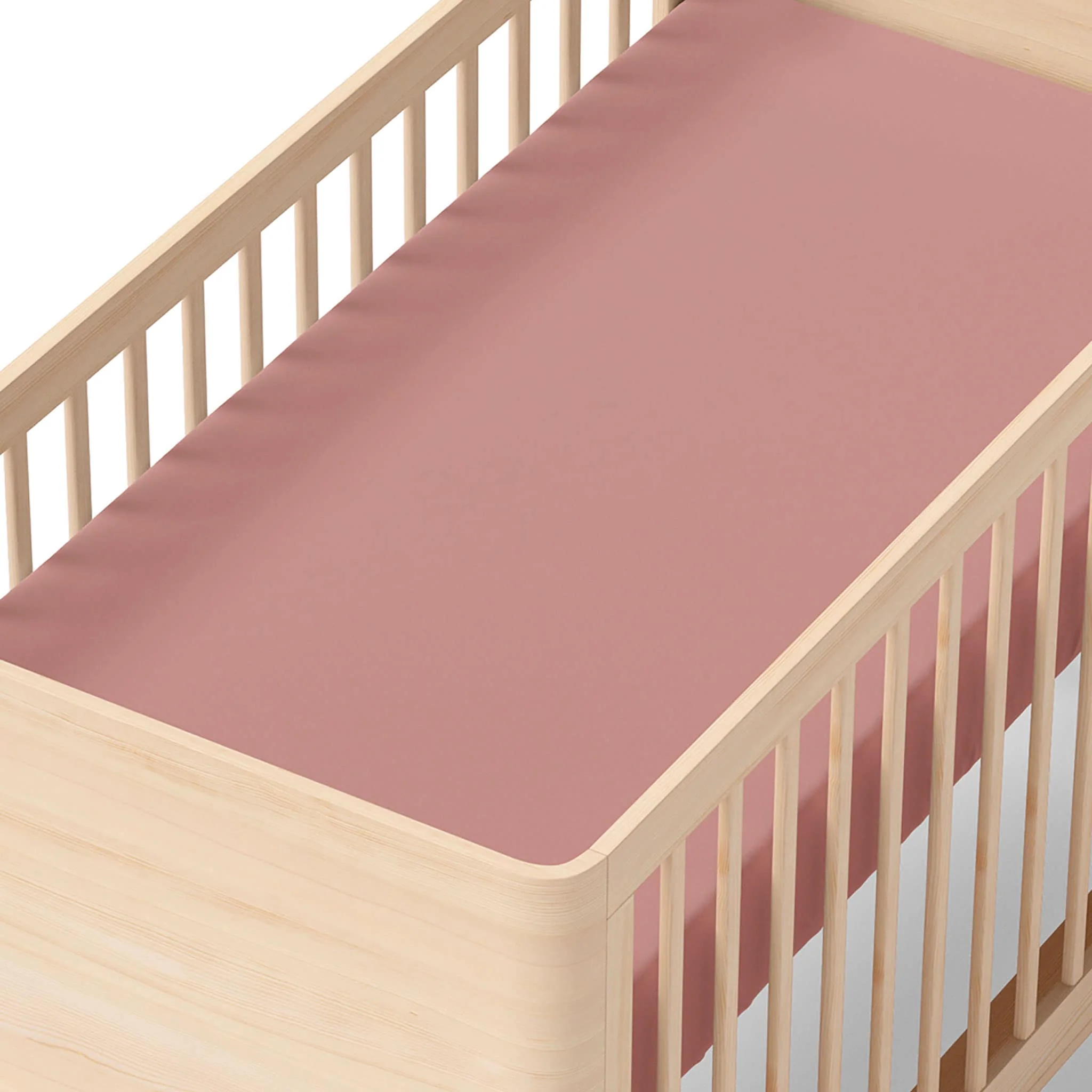 Drap Contour pour Lit de Bébé - Rose - Image 3