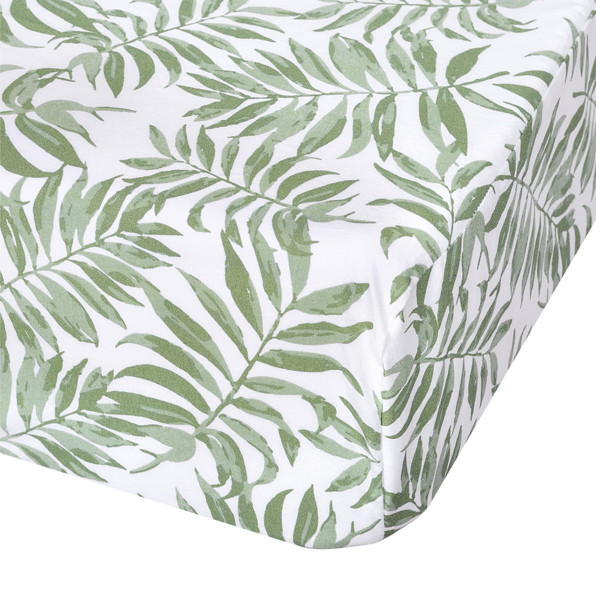 Drap Contour pour Lit de Bébé - Tropical Vert