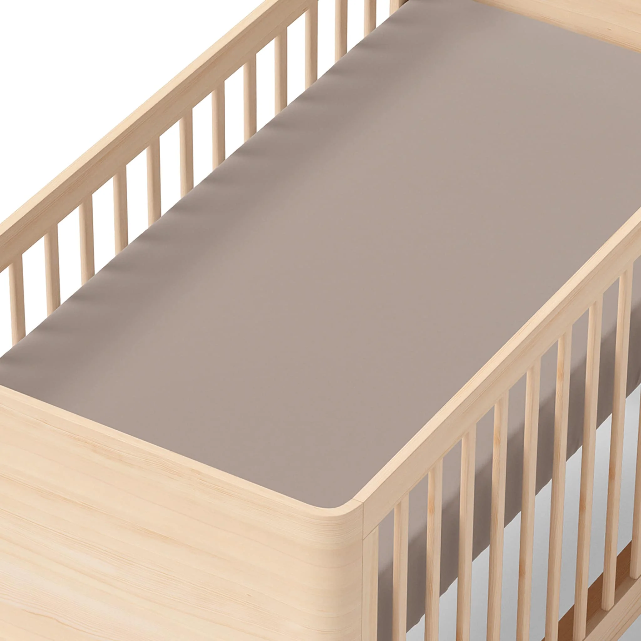 Drap Contour pour Lit de Bébé - Uni Beige - Image 3
