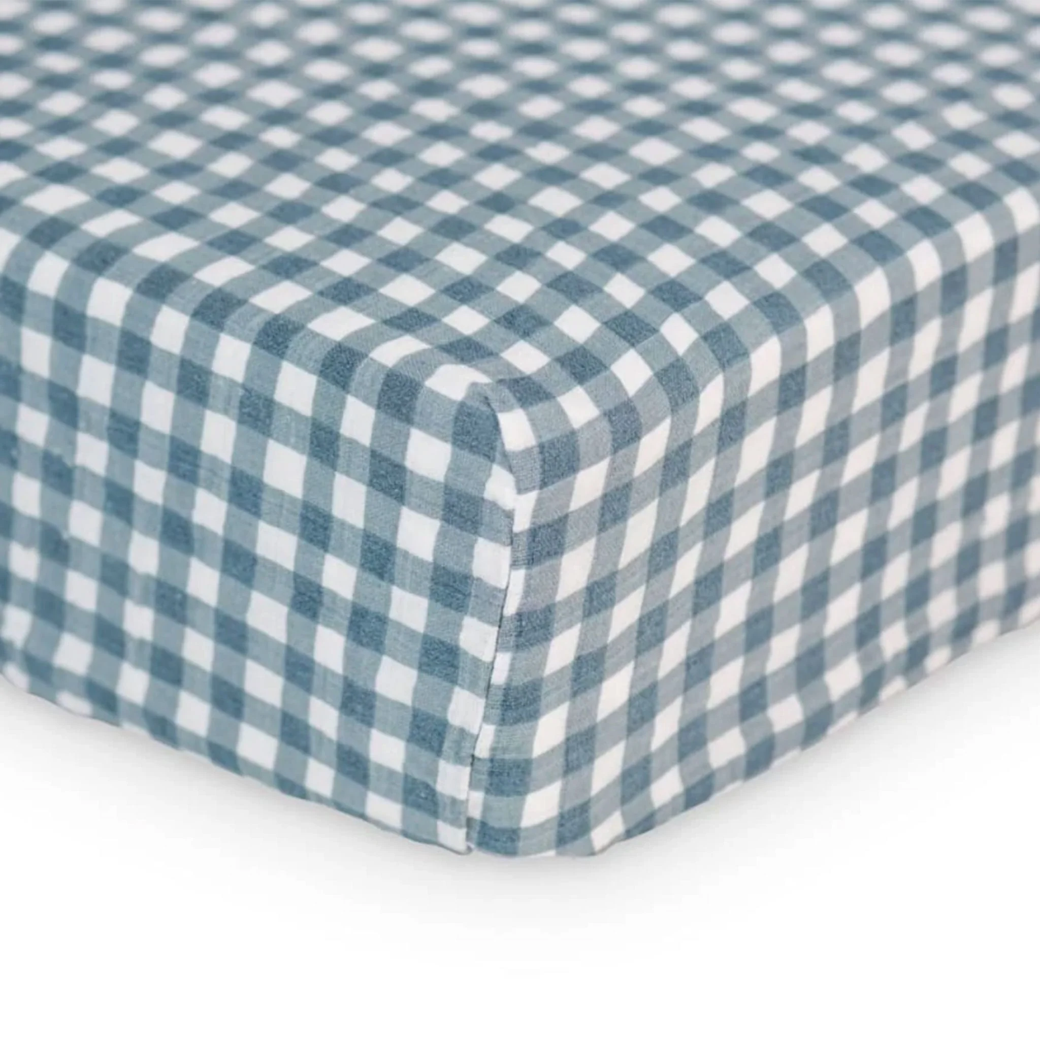 Drap Contour pour Lit Bébé - Vichy Marine