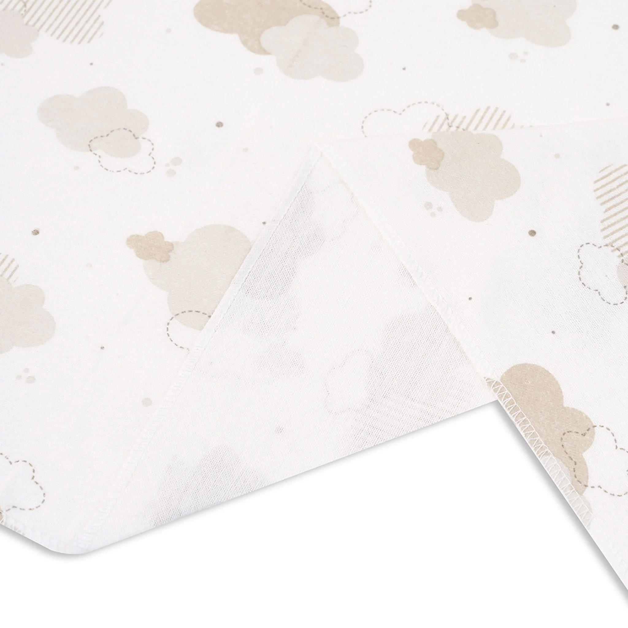 Draps Contour en flanelle pour Couchette (2) - Beige - Image 2