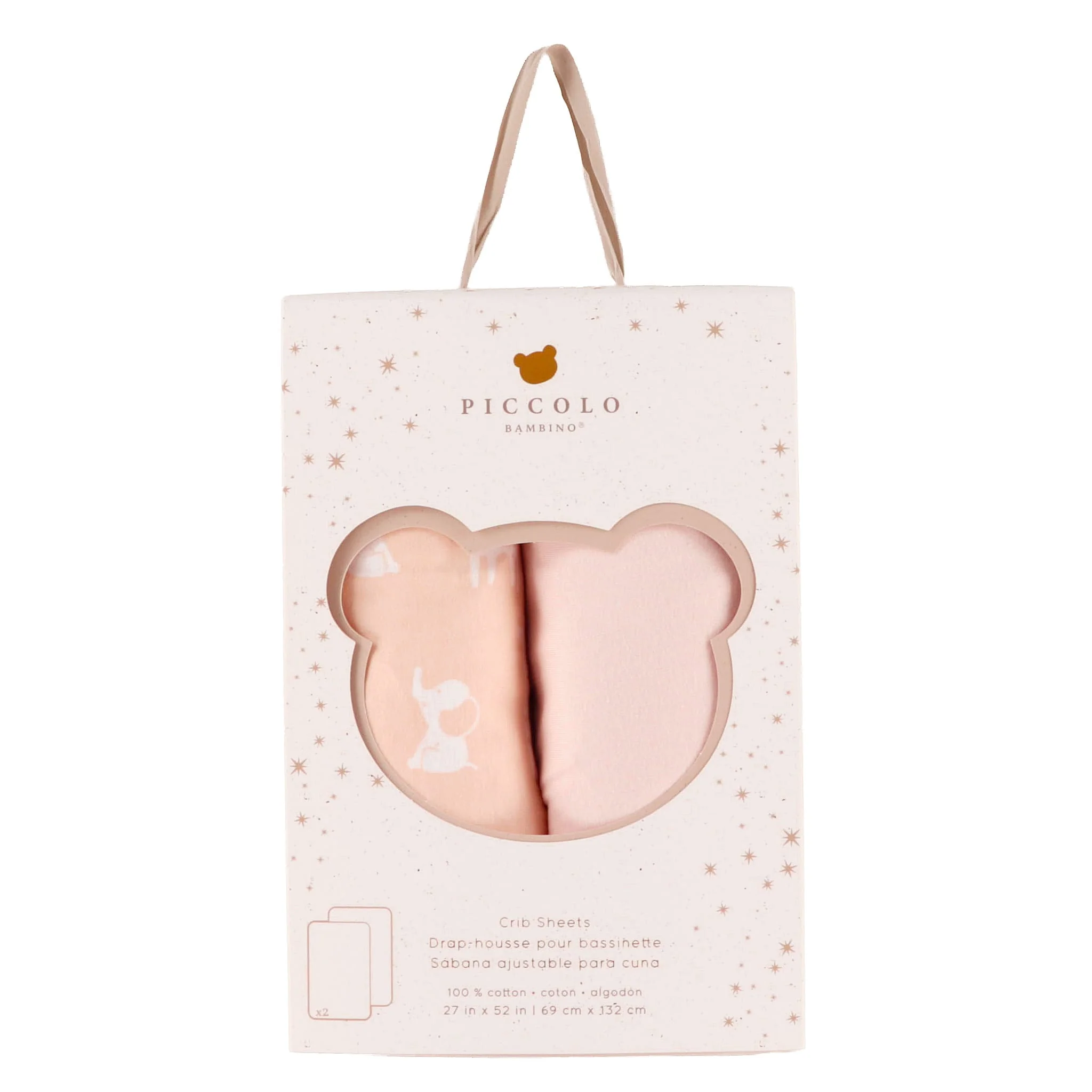 Draps Contour (2) pour Lit de Bébé - Rose