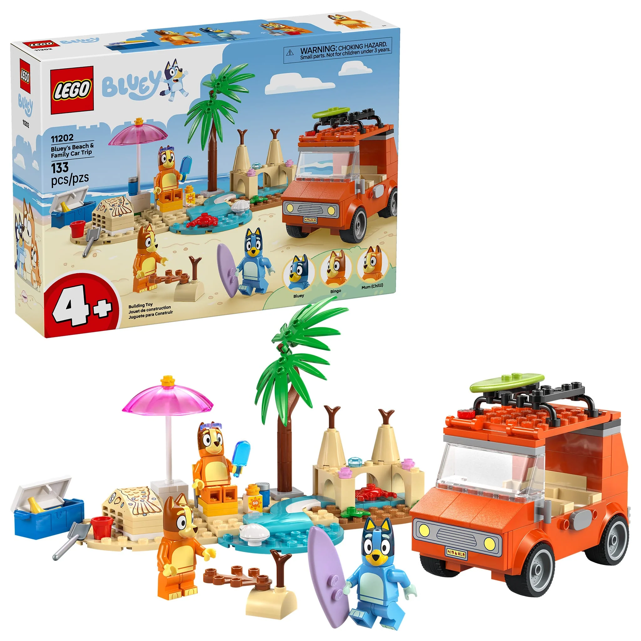 LEGO® Bluey : L’escapade à la plage de la famille de Bluey