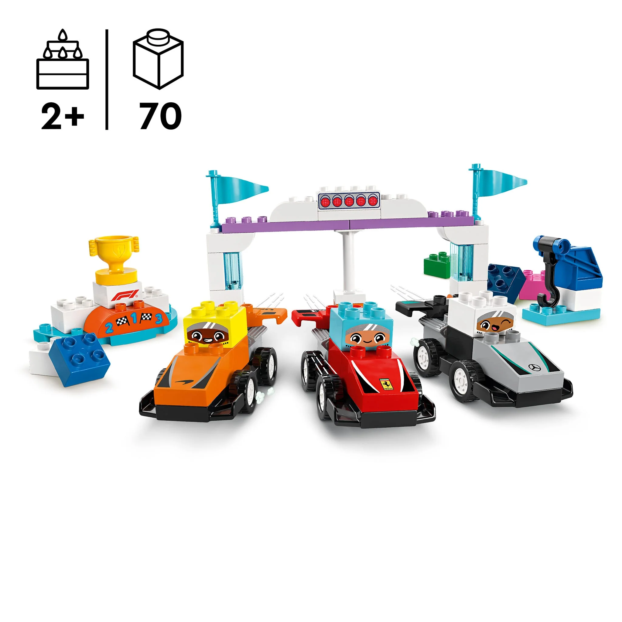 LEGO® DUPLO® Ma ville Les voitures de course et les pilotes d’écurie de F1® - Image 5