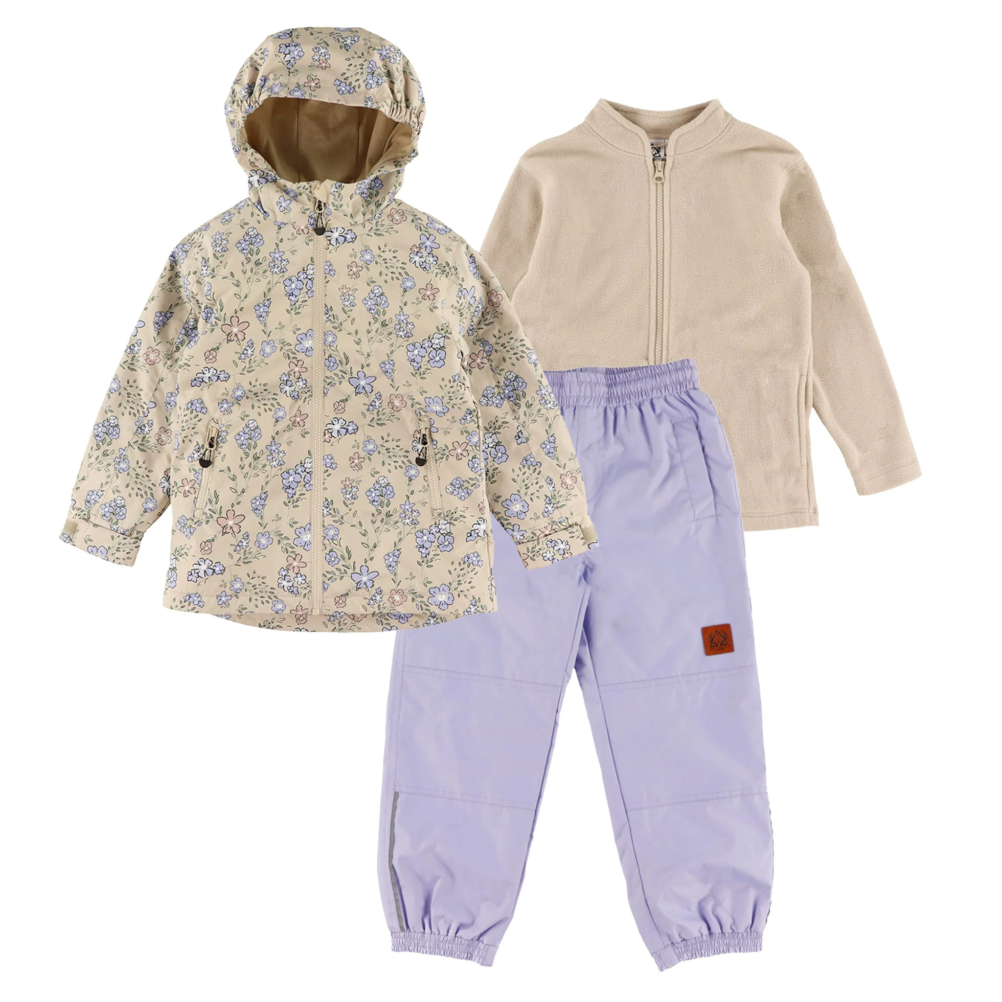 Ensemble Extérieur 3-en-1 Fleurs 7-12ans