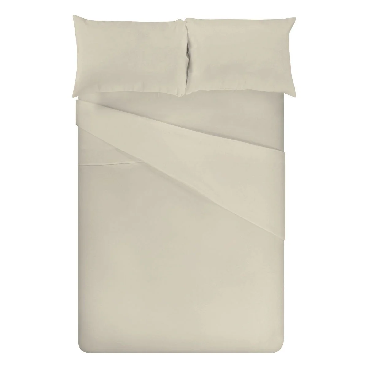 Ensemble Draps Flanelle Lit Double - Avoine - Image 4