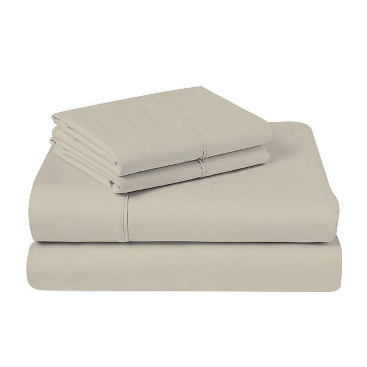 Ensemble Draps Flanelle Lit Double - Avoine - Image 5