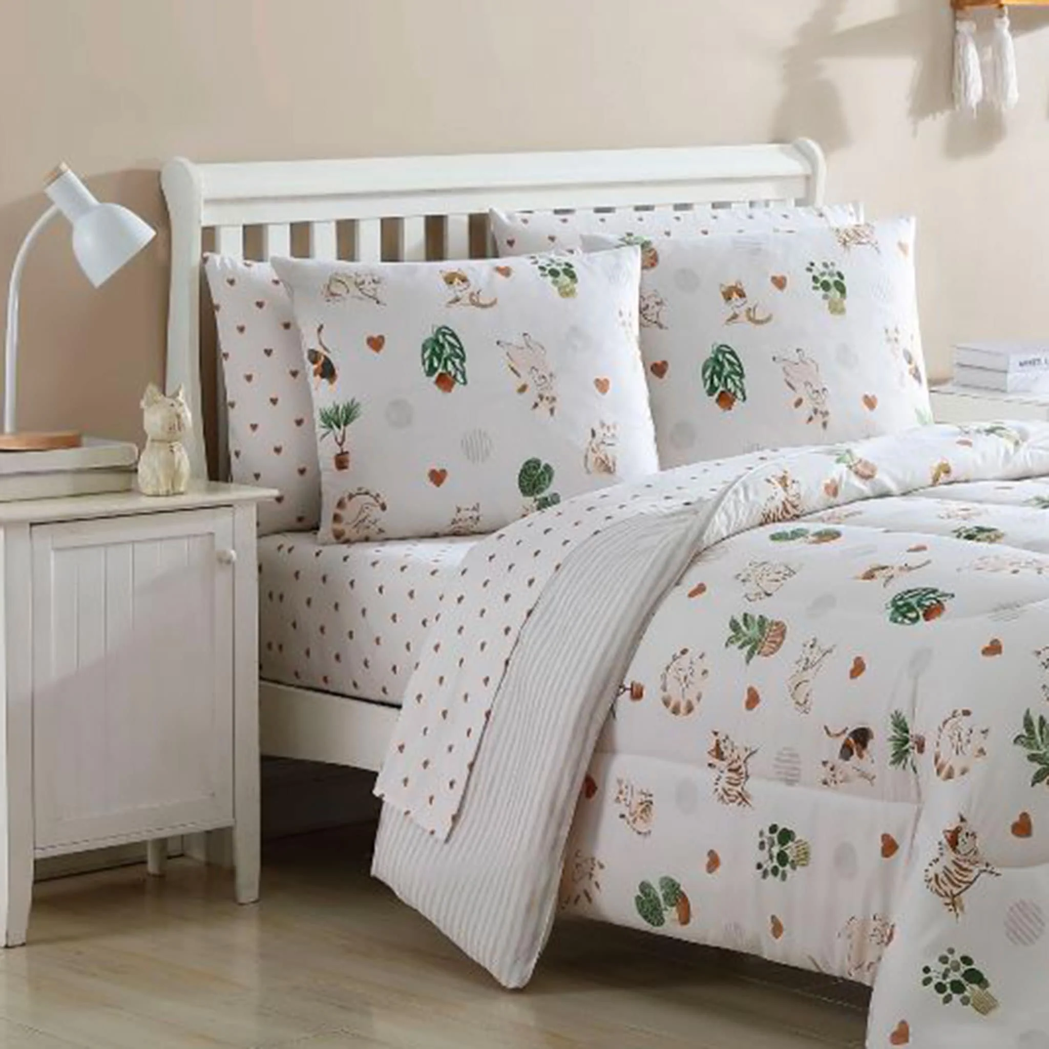 Ensemble Draps Lit Double - Coeurs - Image 2