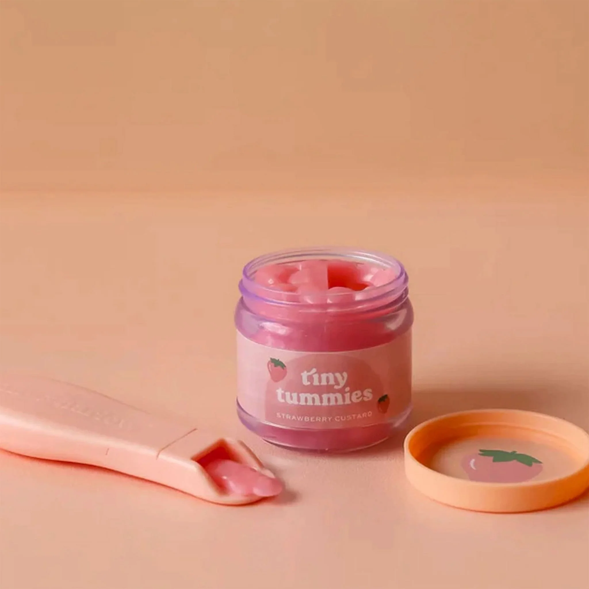 Ensemble de Purée Tiny Tummies Pour Poupée - Fraise