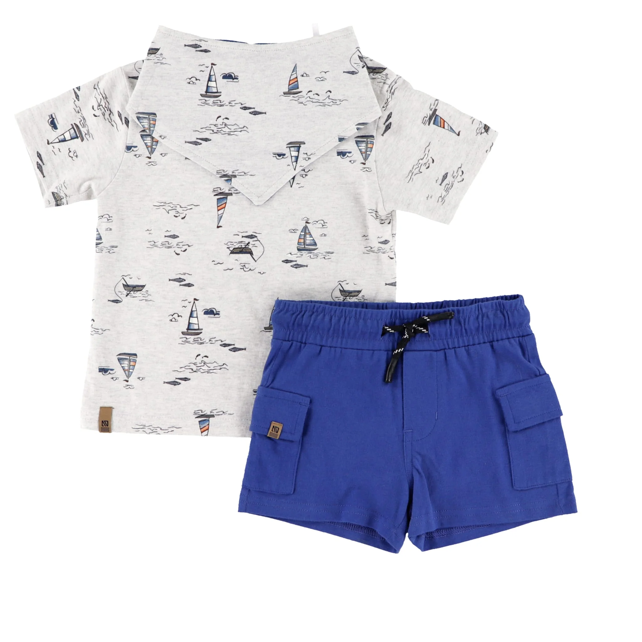 Ensemble Short Cargo Océan 6-24mois - Image 3