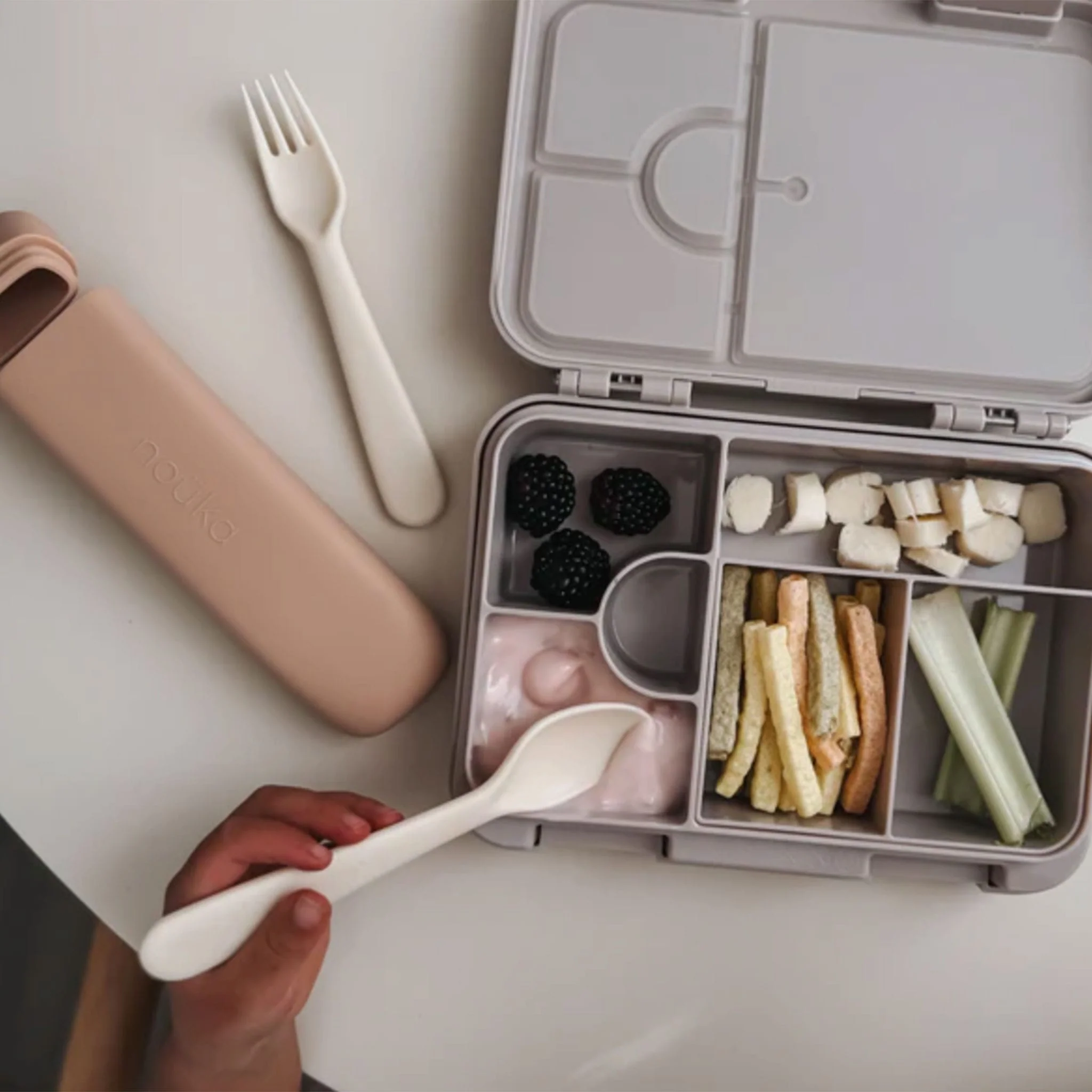 Coffret D'Ustensiles Réutilisables et Étui de Transport - Blush - Image 3