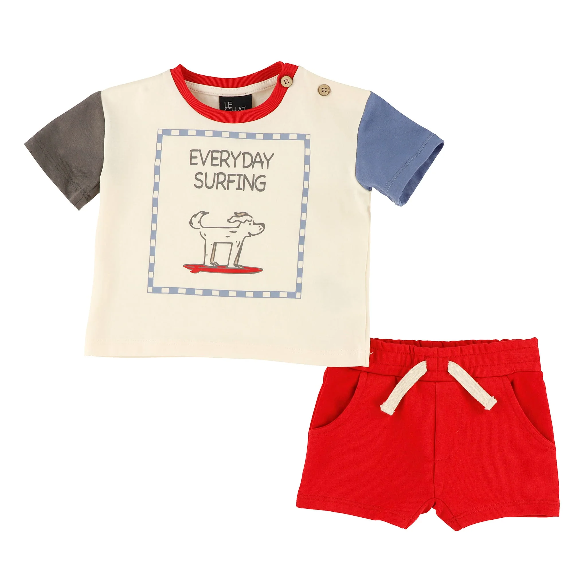 Ensemble Short Surf Chien3-24mois