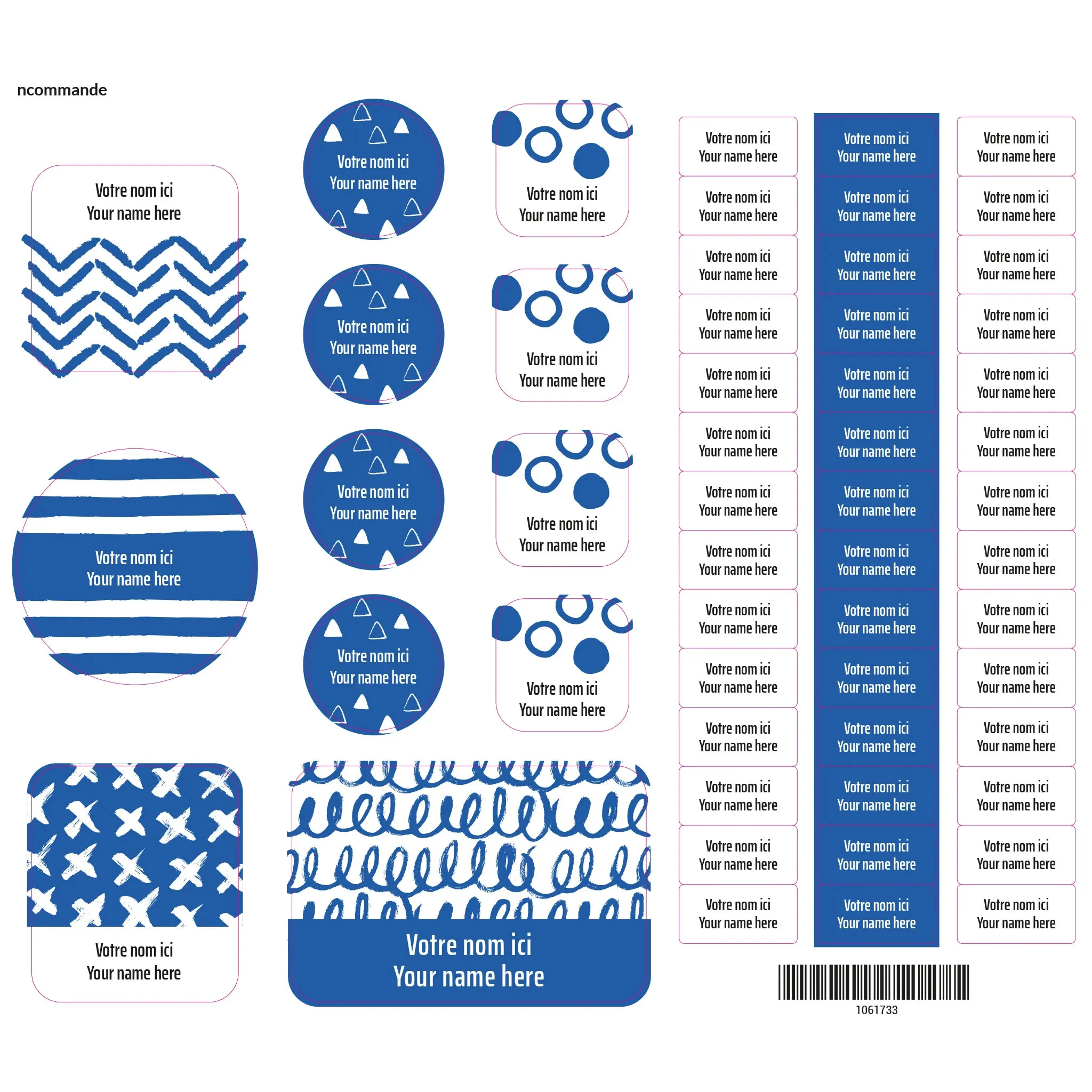 Étiquettes Essentiel - Motifs bleus - Image 2