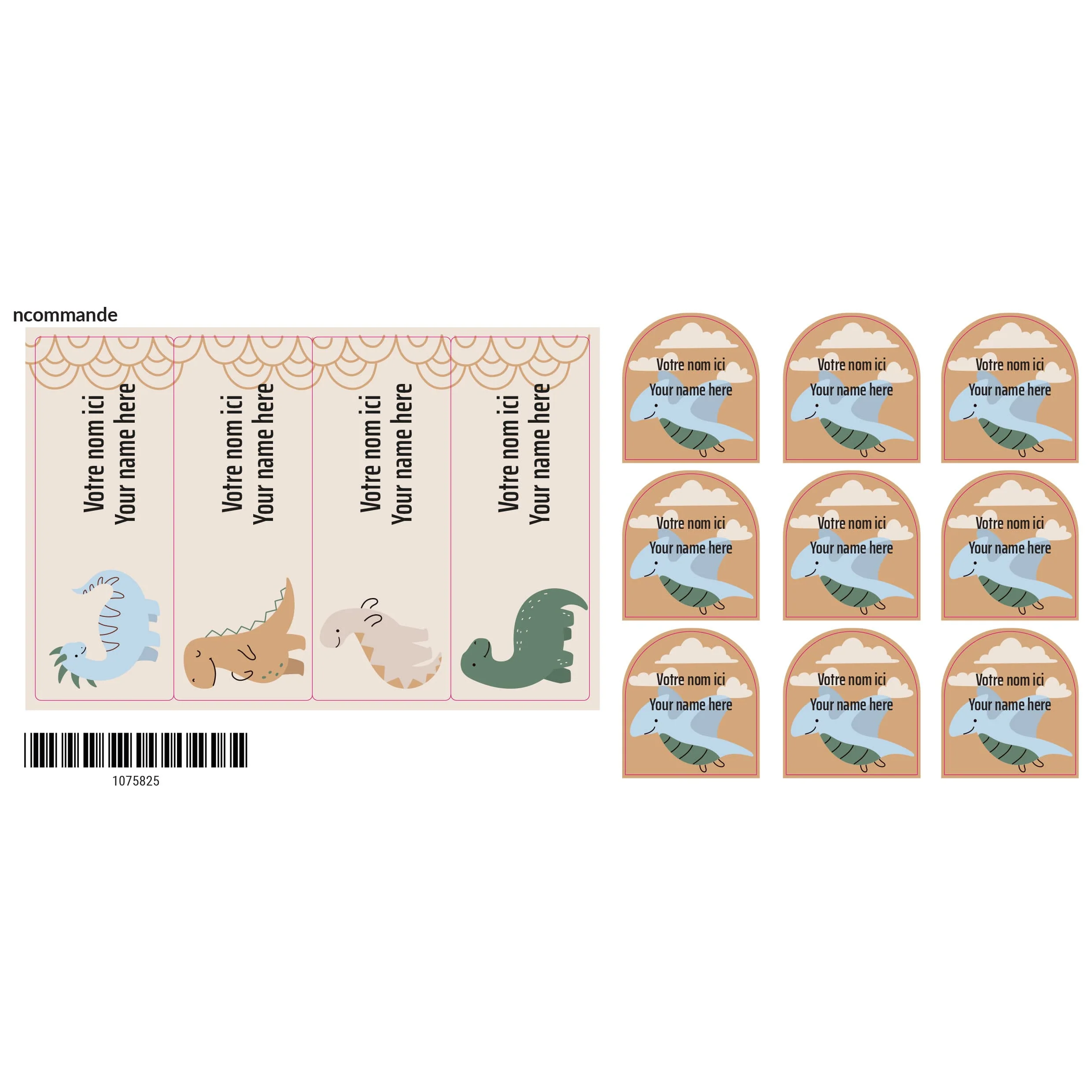 Étiquettes Classique - Dinos - Image 2