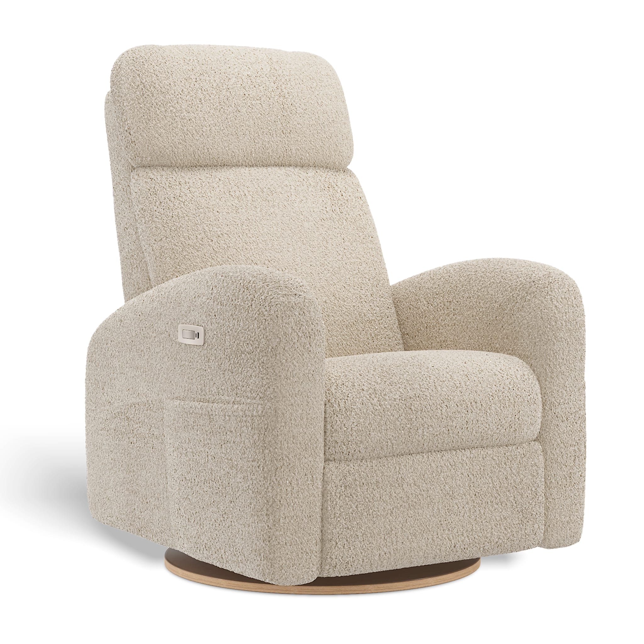 Fauteuil Berçant Inclinable Pivotant Hailey Puppy Sand avec Mécanisme Électrique