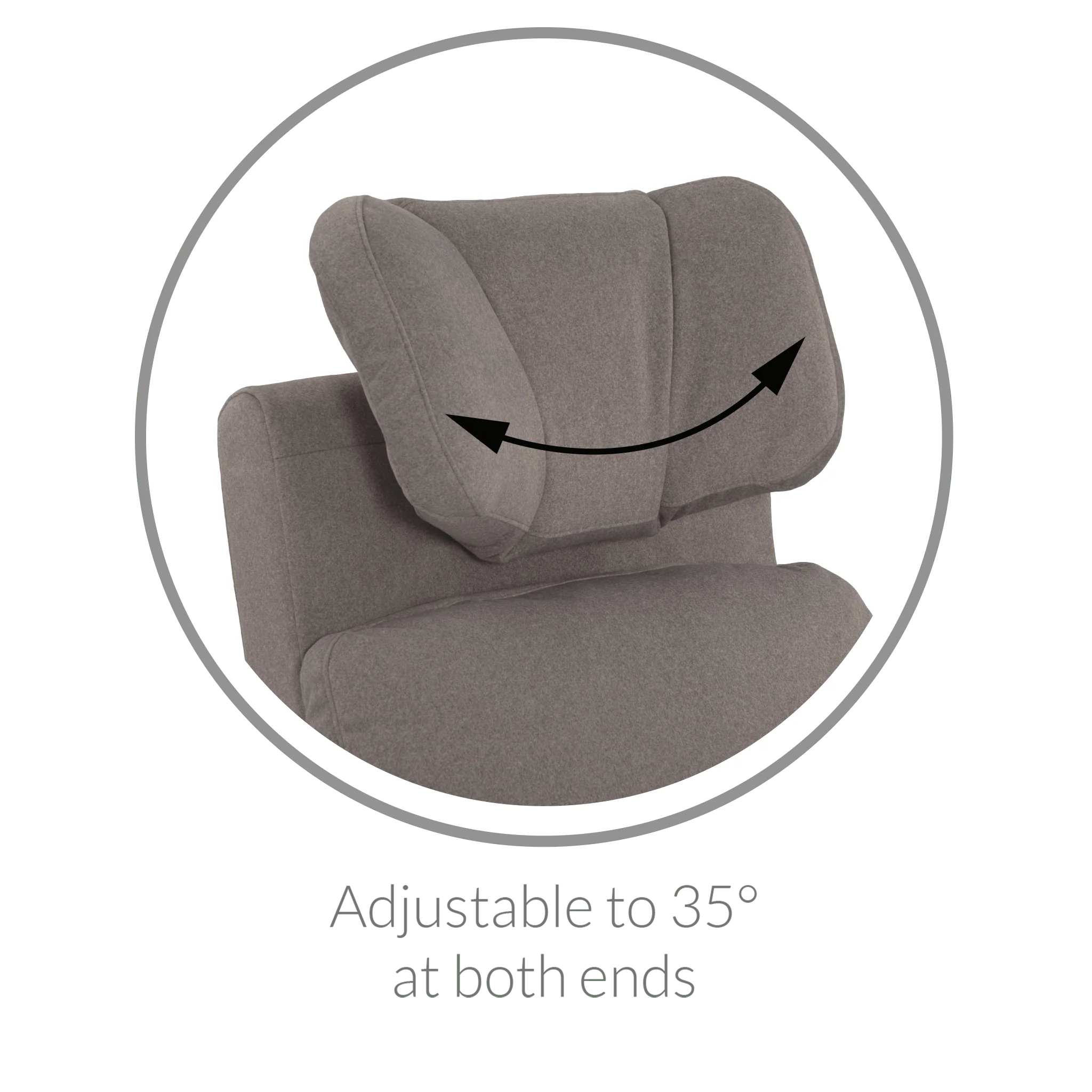 Fauteuil Berçant Inclinable Pivotant Hailey Arlo Beige avec Mécanisme Électrique - Image 12