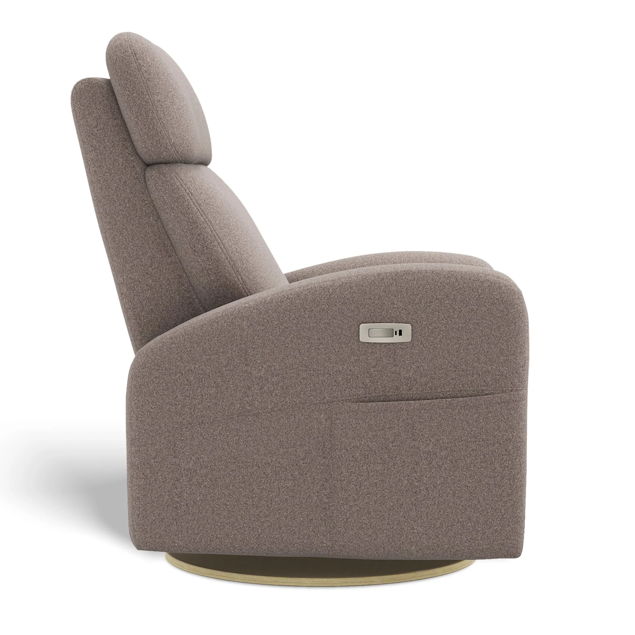 Fauteuil Berçant Inclinable Pivotant Hailey Arlo Beige avec Mécanisme Électrique - Image 3