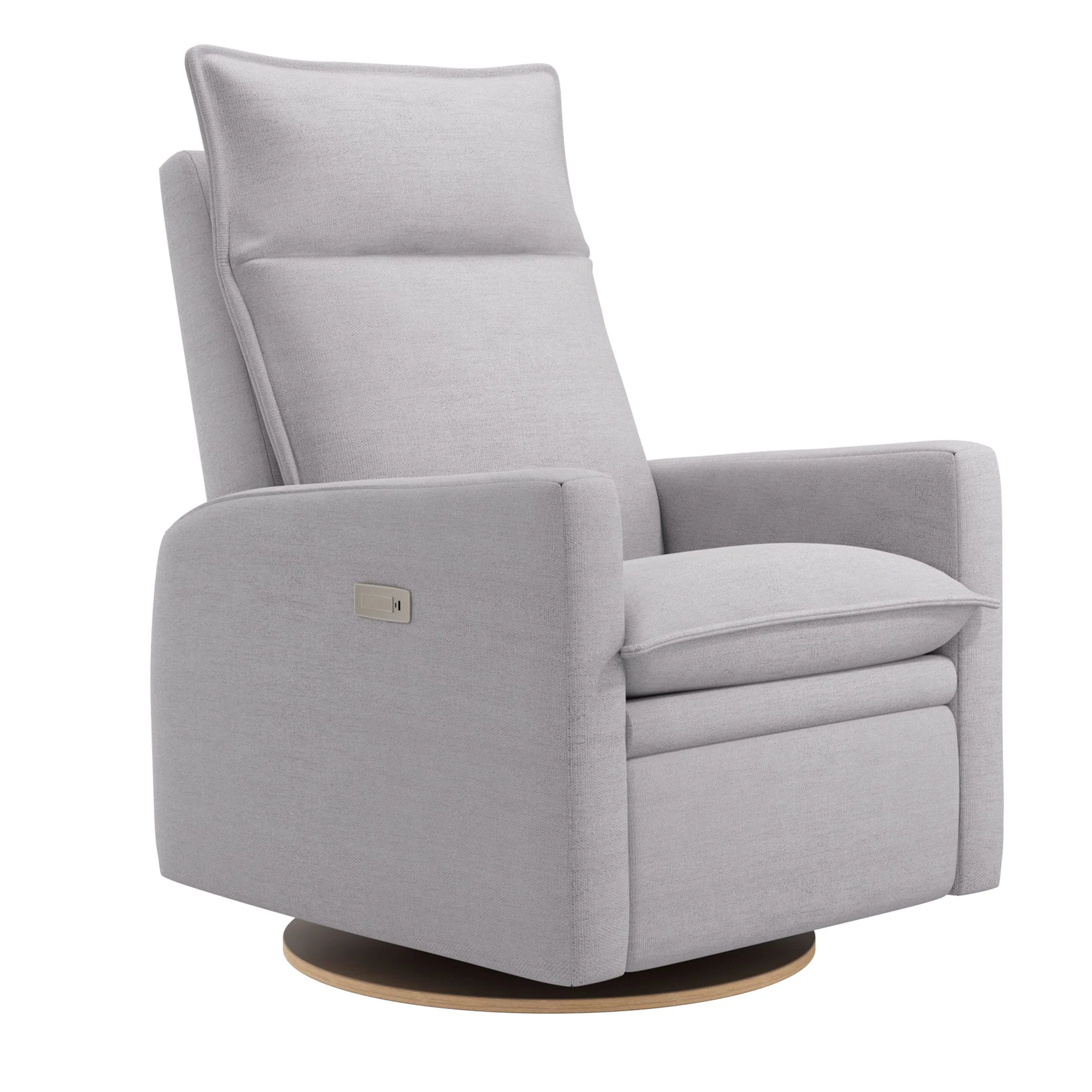 Fauteuil Berçant et Pivotant Arya - Como Dove Gris avec Mécanisme Électrique