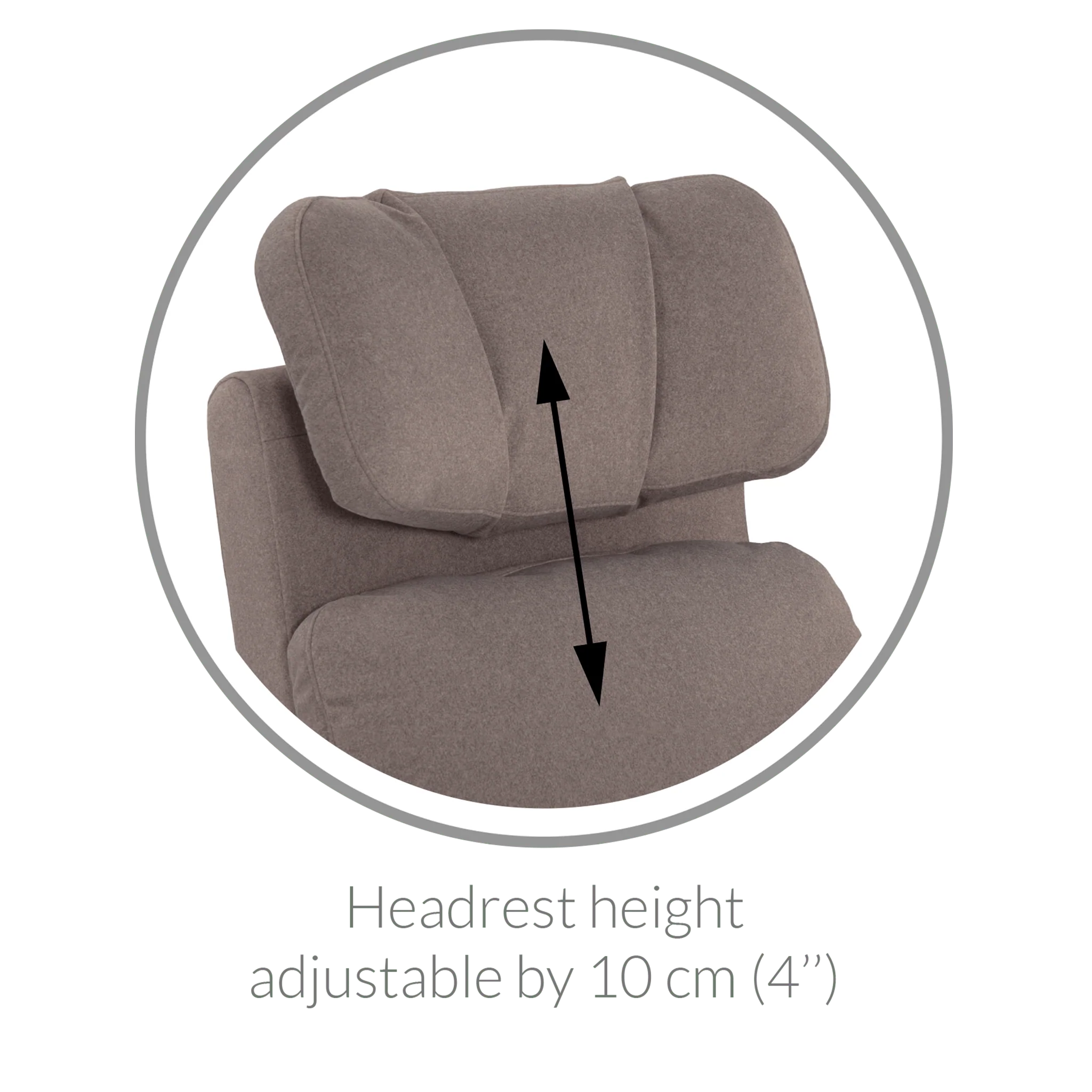 Fauteuil Berçant Inclinable Pivotant Hailey Arlo Heather Silver avec Mécanisme Électrique - Image 8