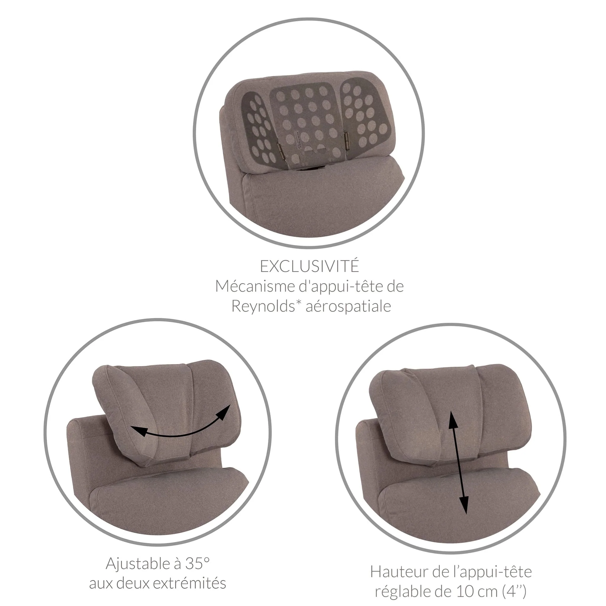 Fauteuil Berçant Inclinable Pivotant Hailey - Arlo Beige - Image 8