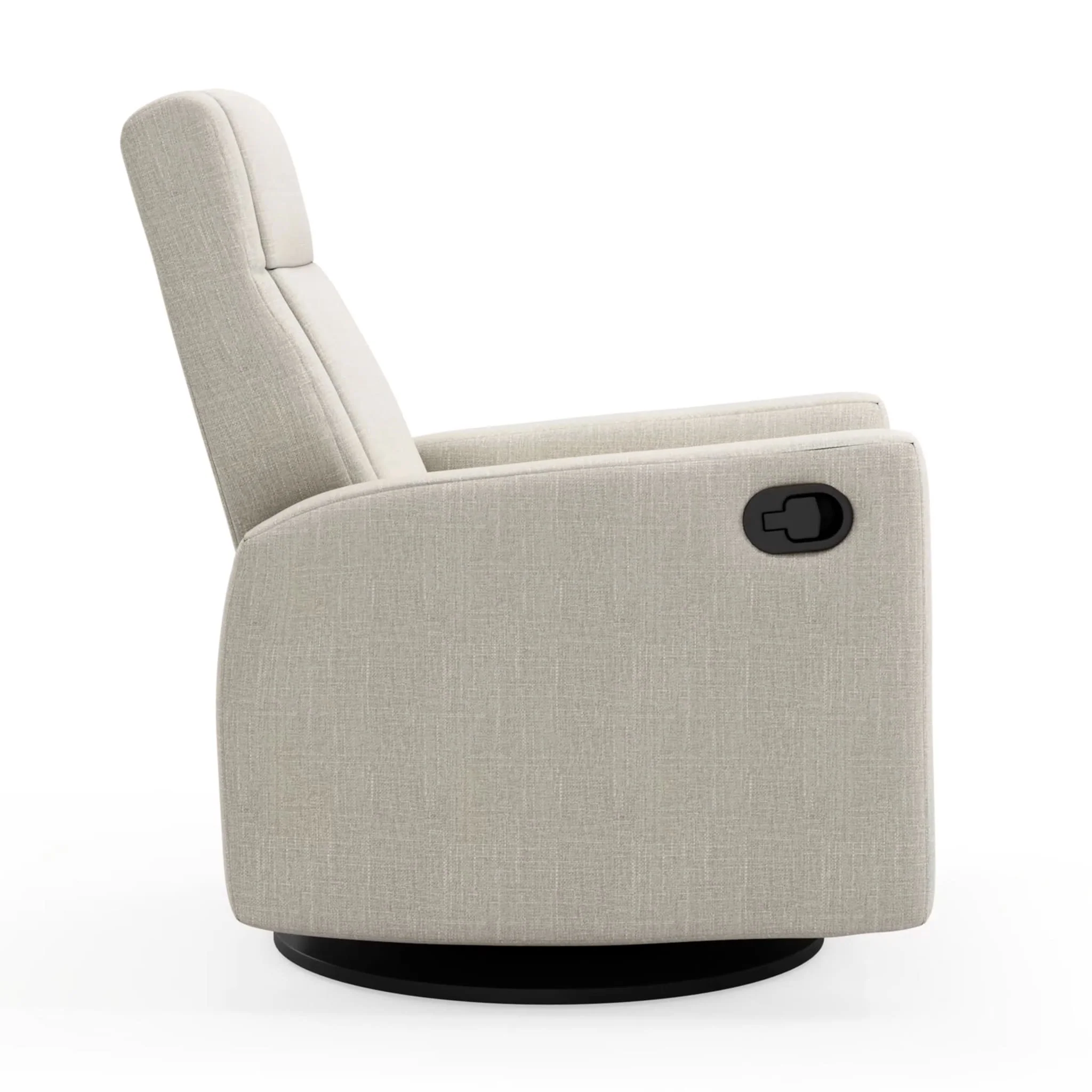 Fauteuil Berçant et Pivotant Nelly - Nubia Ivoire / Noir - Image 3