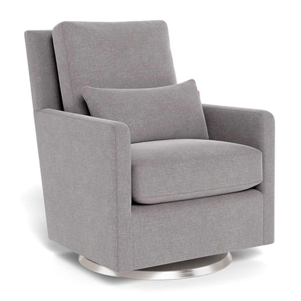 Fauteuil Berçant et Pivotant Como - Pebble Gris / Argent
