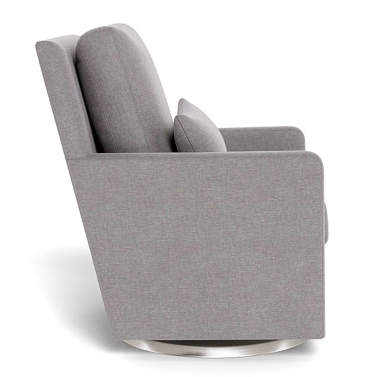 Fauteuil Berçant et Pivotant Como - Pebble Gris / Argent - Image 2