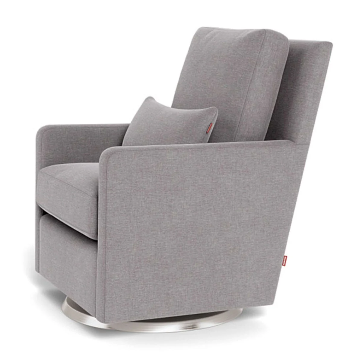 Fauteuil Berçant et Pivotant Como - Pebble Gris / Argent - Image 4