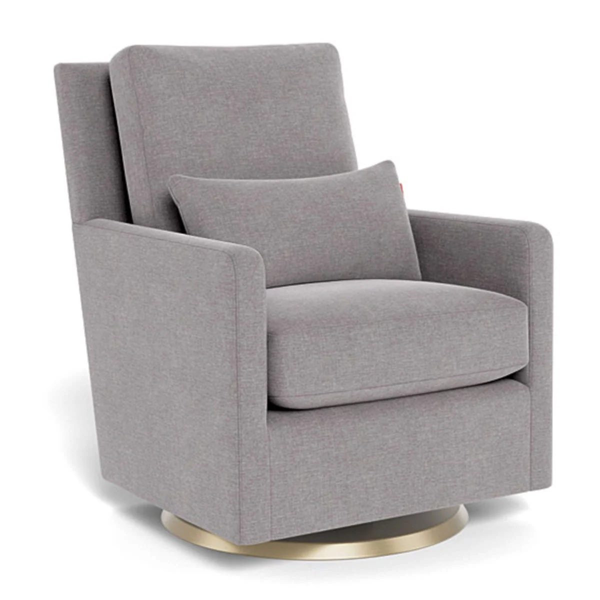 Fauteuil Berçant et Pivotant Como - Pebble Gris / Or