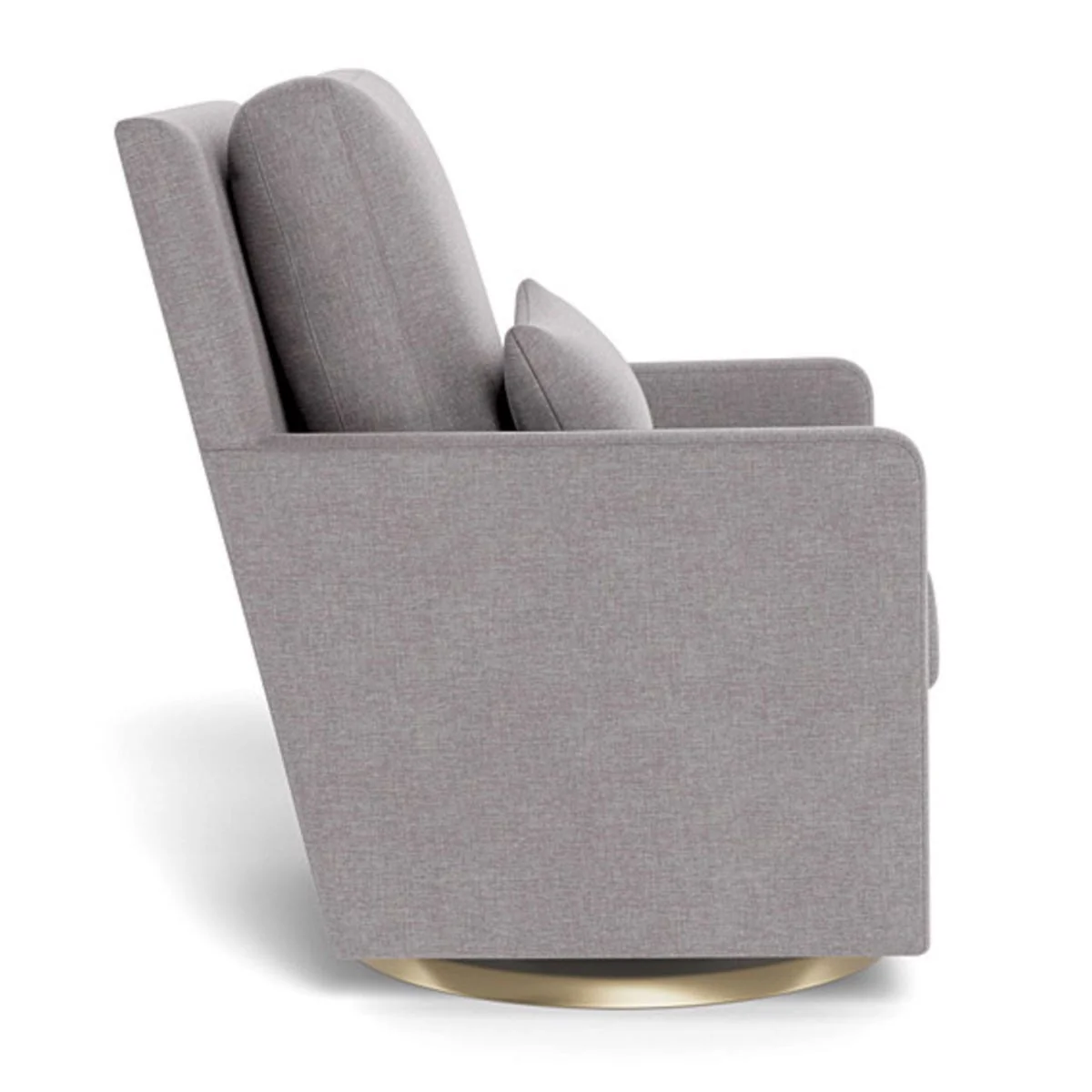 Fauteuil Berçant et Pivotant Como - Pebble Gris / Or - Image 2