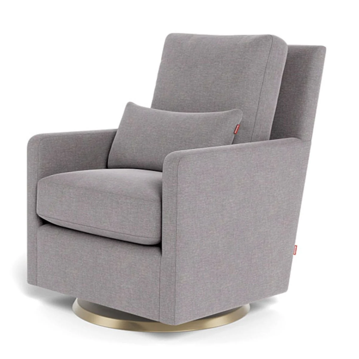 Fauteuil Berçant et Pivotant Como - Pebble Gris / Or - Image 4