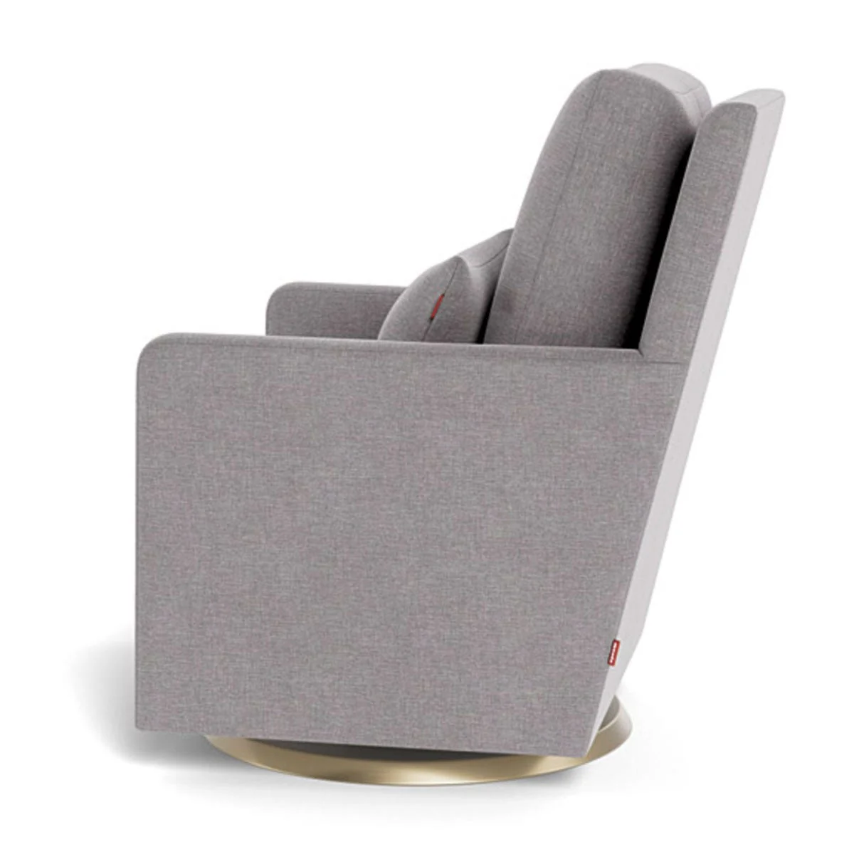 Fauteuil Berçant et Pivotant Como - Pebble Gris / Or - Image 5