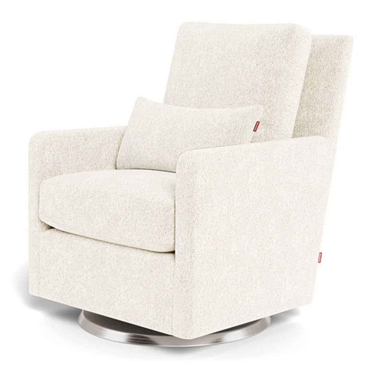 Fauteuil Berçant et Pivotant Como - Sherpa / Argent - Image 3
