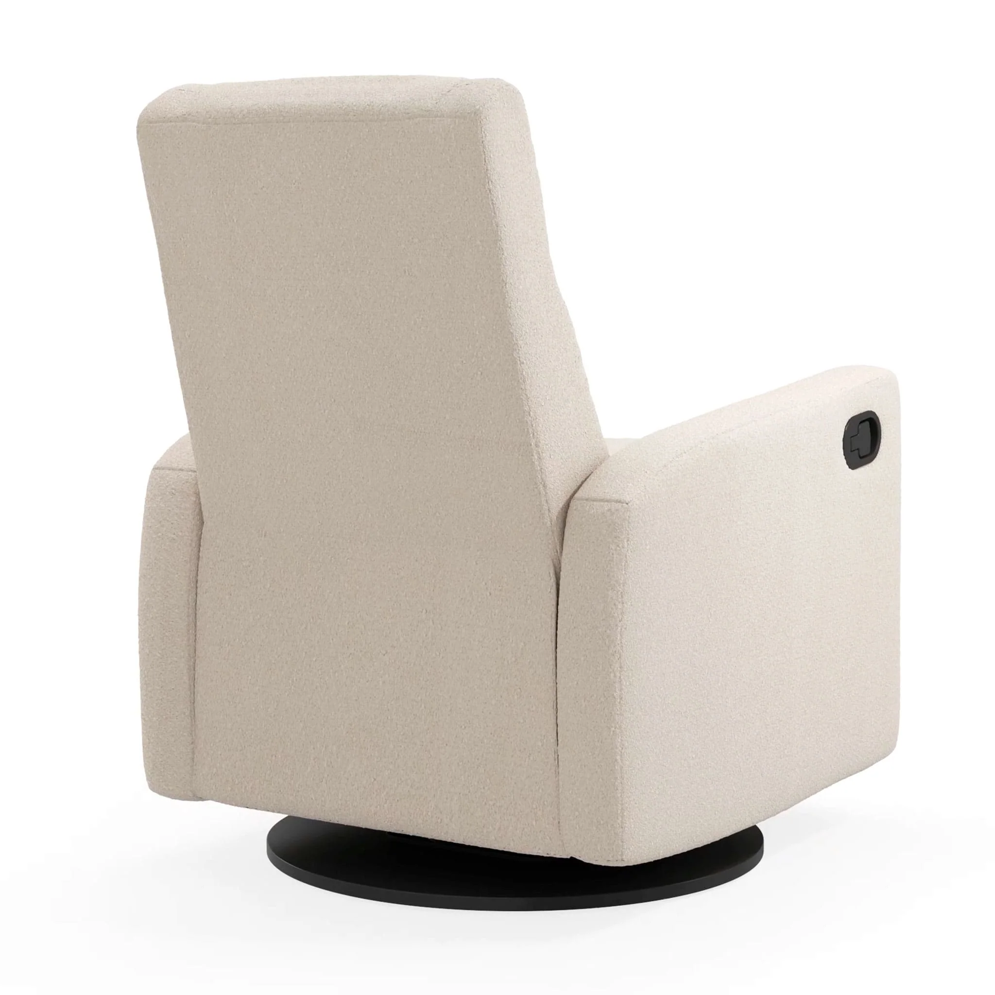 Fauteuil Berçant et Pivotant Nelly - Beyond Sheep Crème / Noir - Image 4
