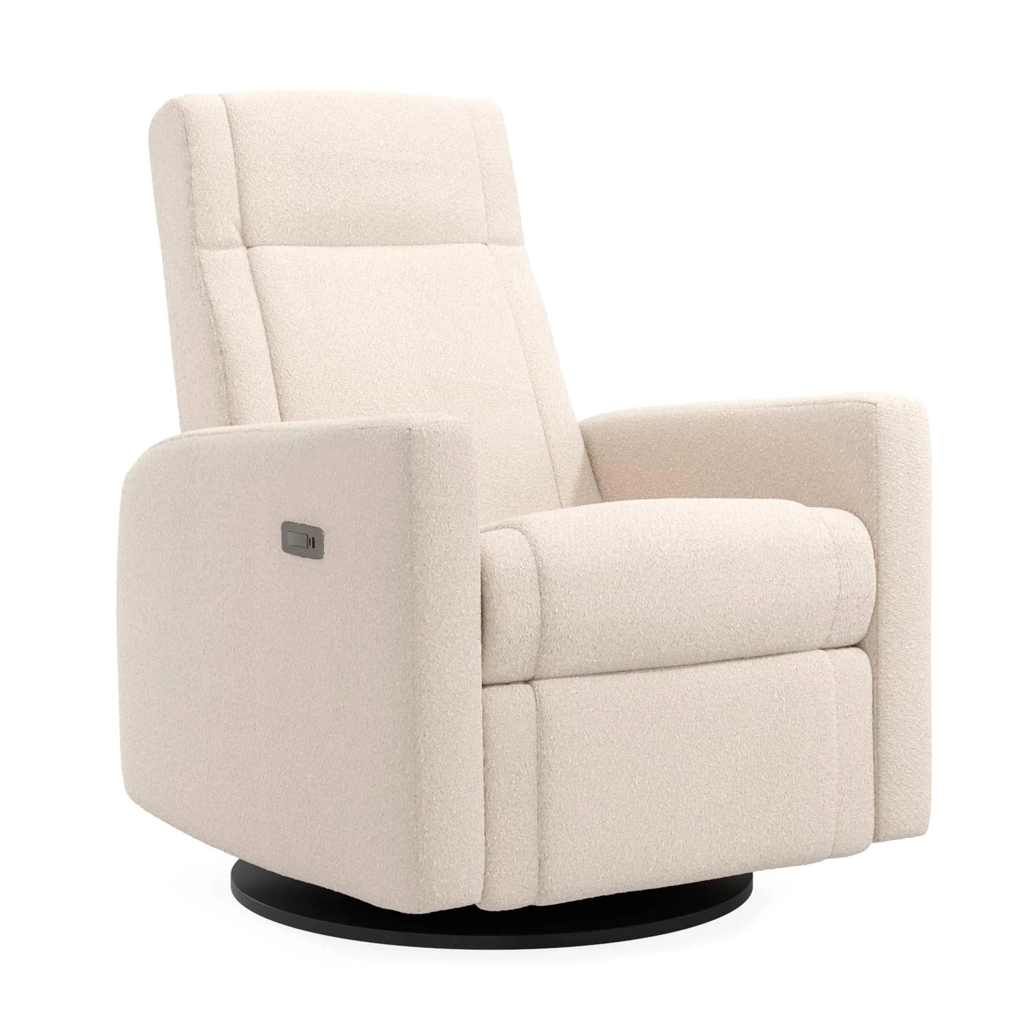 Fauteuil Berçant et Pivotant Nelly - Beyond Sheep Crème avec Mécanisme Électrique