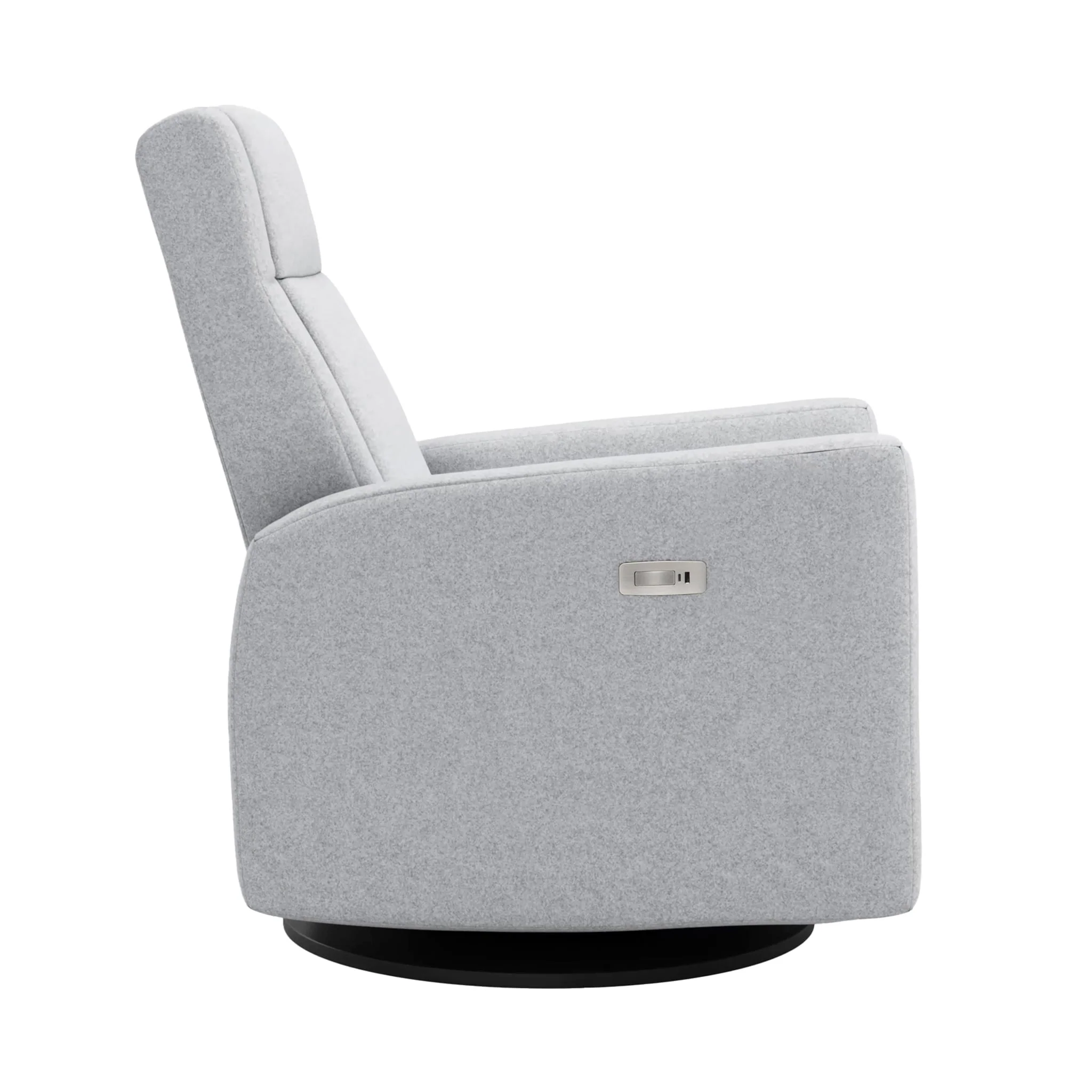 Fauteuil Berçant et Pivotant Nelly - Arlo Heather Gris / Noir avec Mécanisme Électrique - Image 2