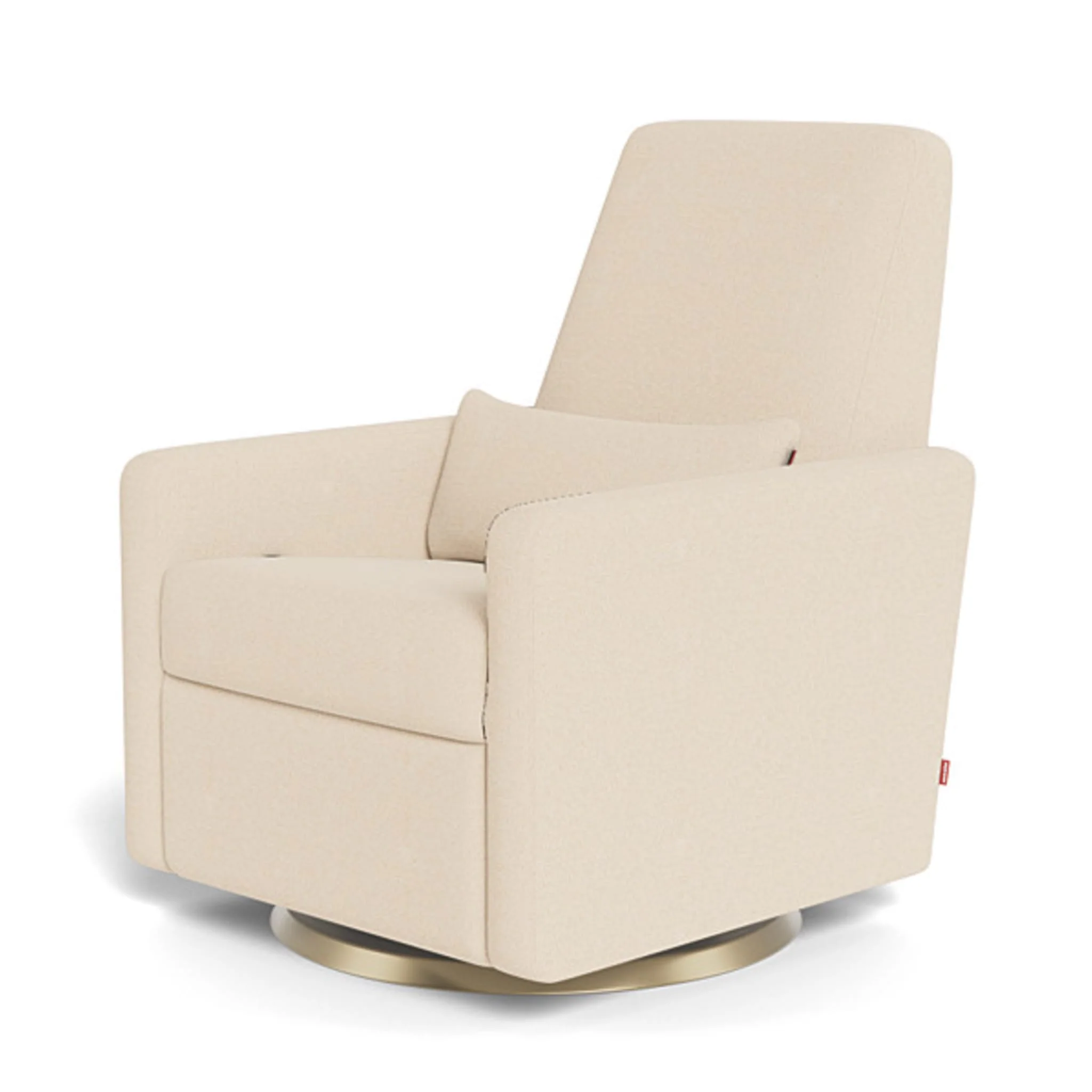 Fauteuil Pivotant Berçant et Inclinable Grano - Tissu Bouclé Biscuit / Or - Image 3