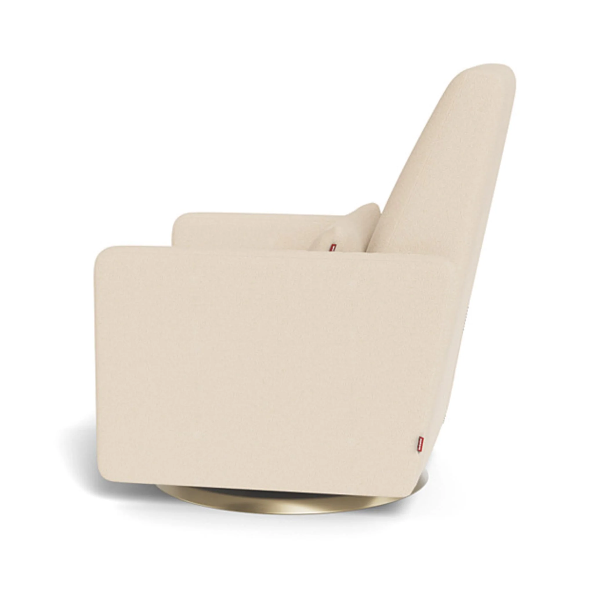 Fauteuil Pivotant Berçant et Inclinable Grano - Tissu Bouclé Biscuit / Or - Image 4