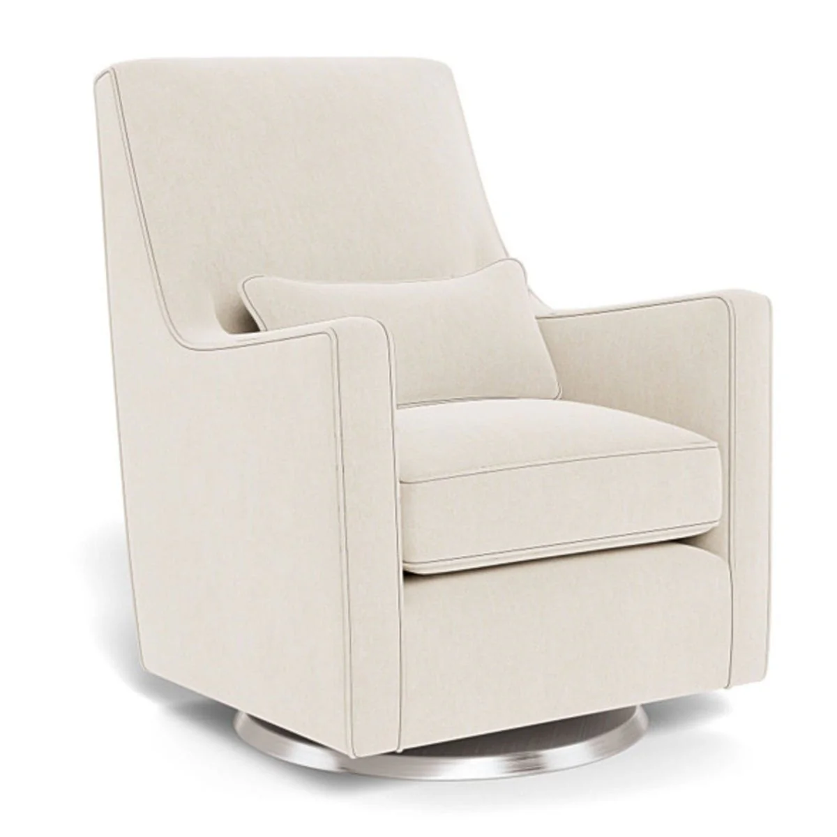 Fauteuil Berçant et Pivotant Luca - Dune / Argent