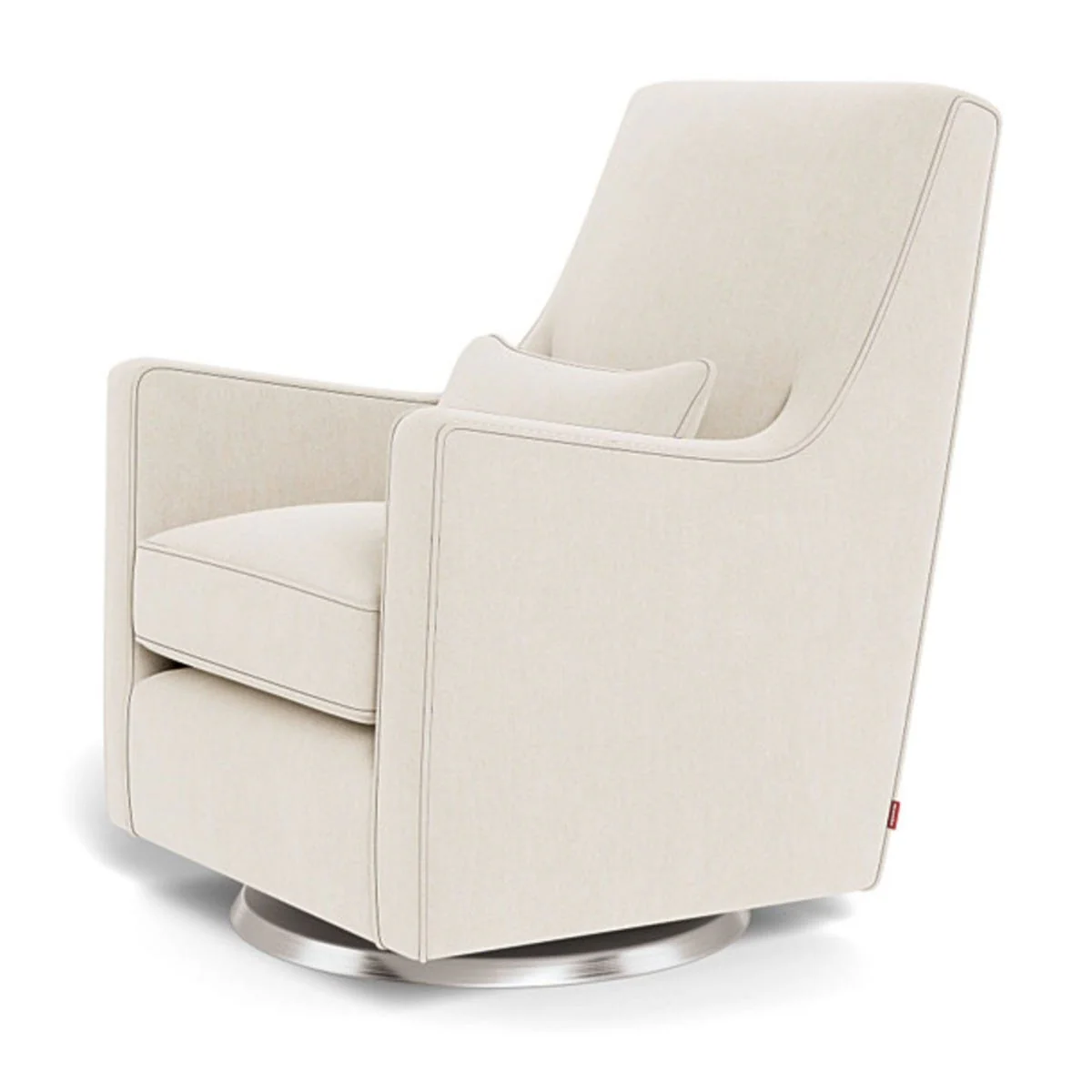 Fauteuil Berçant et Pivotant Luca - Dune / Argent - Image 4