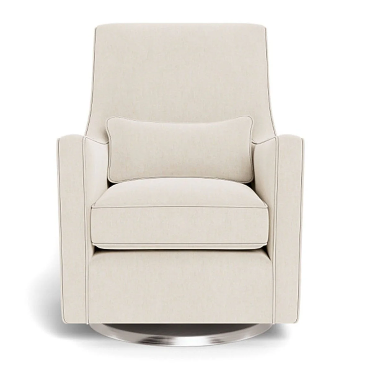 Fauteuil Berçant et Pivotant Luca - Dune / Argent - Image 5