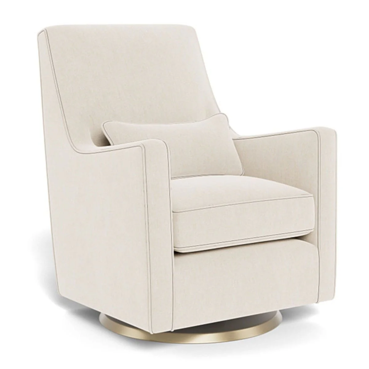 Fauteuil Berçant et Pivotant Luca - Dune / Or