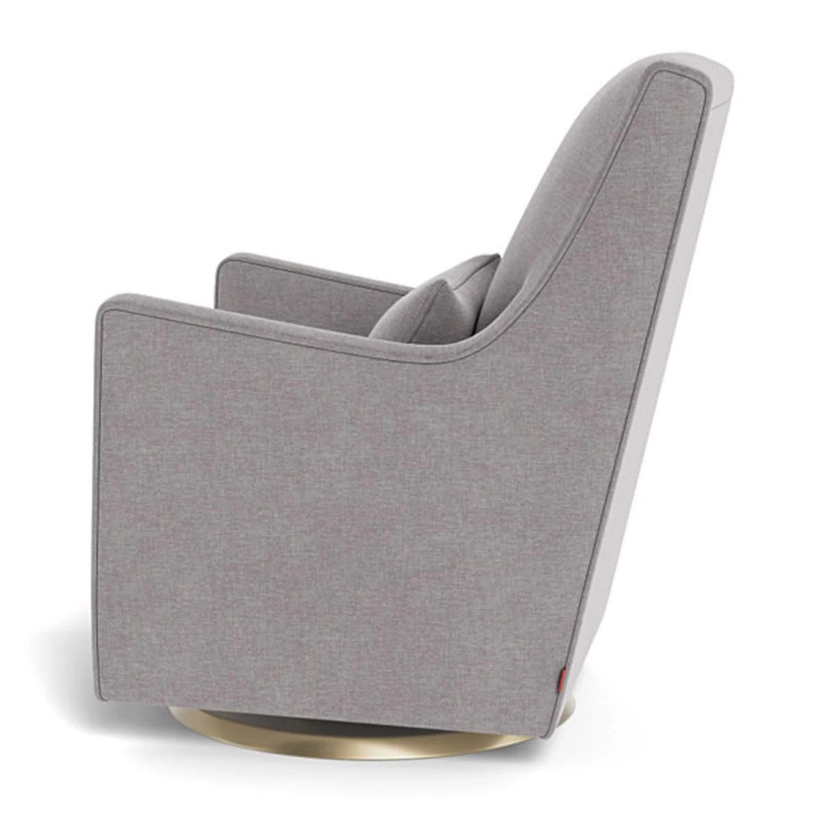 Fauteuil Berçant et Pivotant Luca - Pebble Gris / Or - Image 4