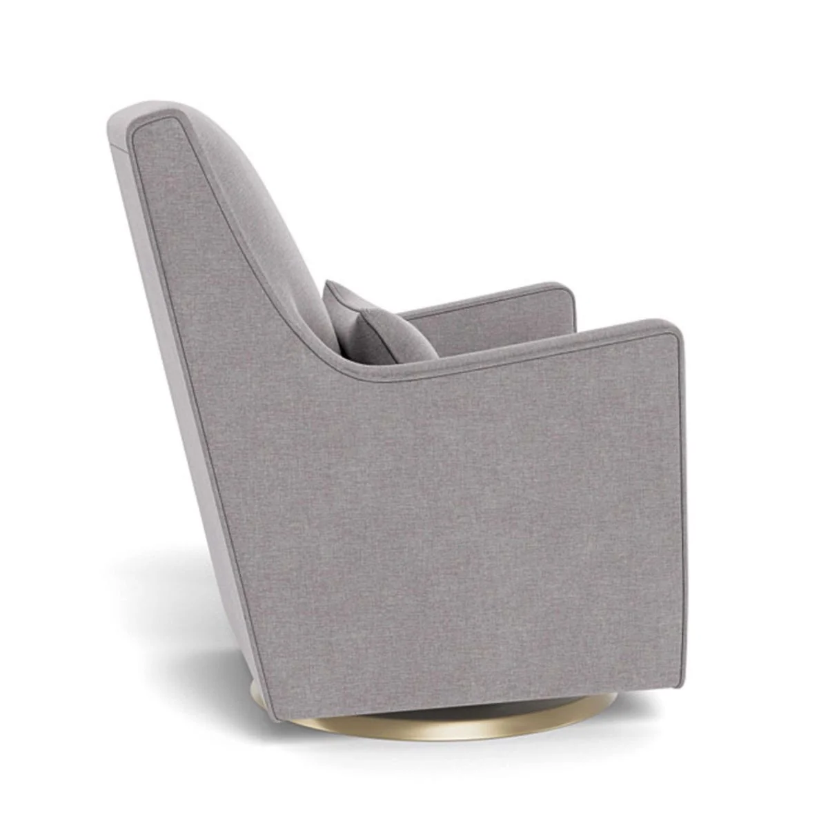 Fauteuil Berçant et Pivotant Luca - Pebble Gris / Or - Image 6