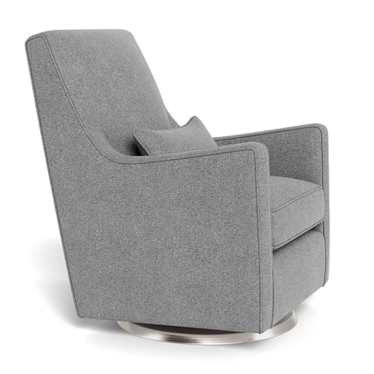Fauteuil Berçant et Pivotant Luca - Pepper Gris / Argent - Image 2