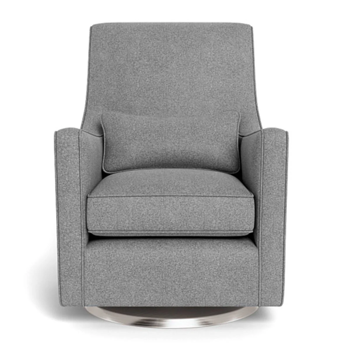 Fauteuil Berçant et Pivotant Luca - Pepper Gris / Argent - Image 3